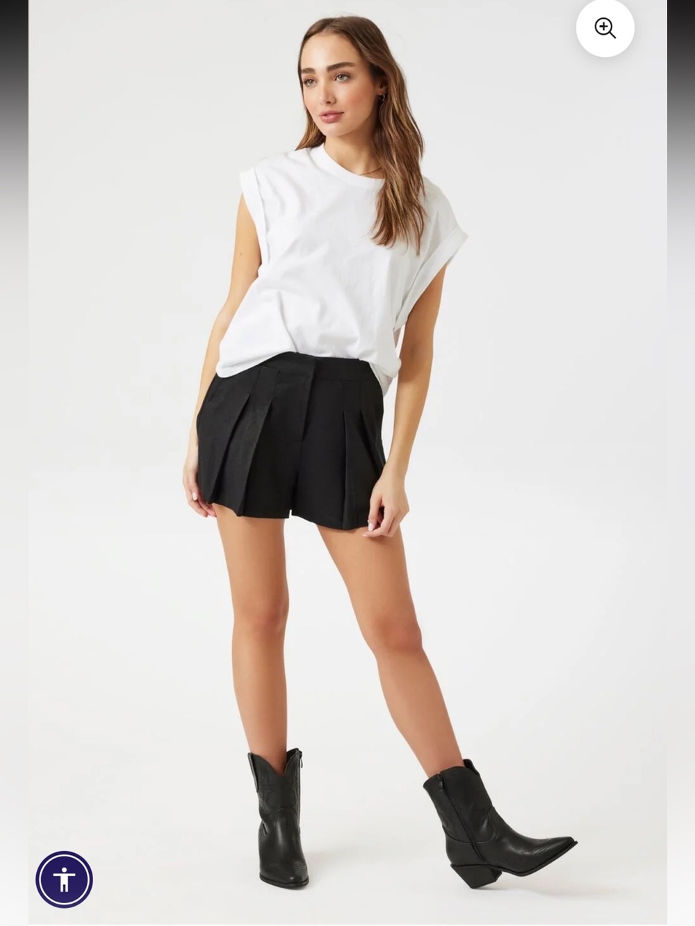 NWT Pleated Black Trouser Shorts